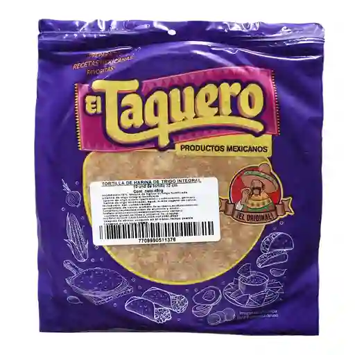 Tortilla de Harina Integral El Taquero 22 Cm
