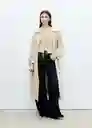 Abrigo Trench Taxi Piedra Talla XS Mujer Mango
