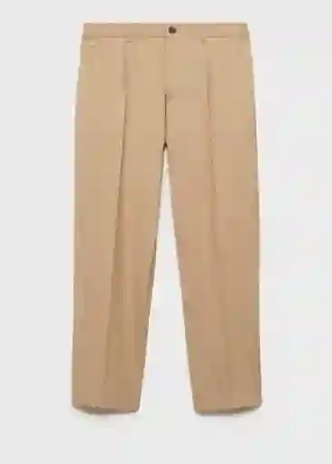 Pantalón Tropical Camel Talla 42 Hombre Mango