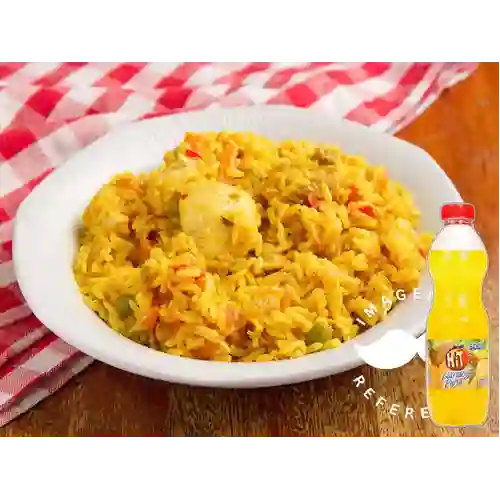 Combo Arroz con Pollo + Hit Naranja Piña 500 ml
