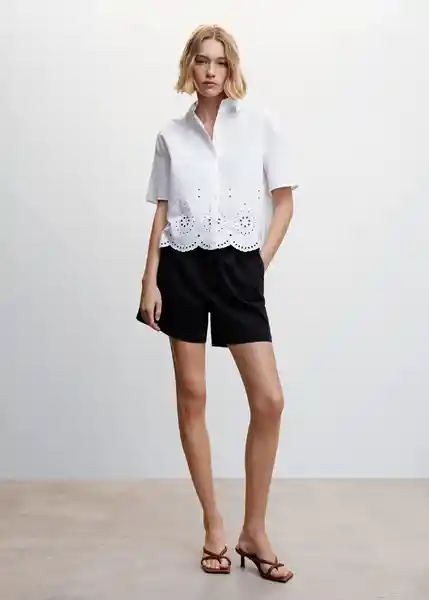 Camisa Cloud-H Blanco Talla XL Mujer Mango