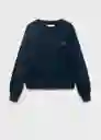 Buzo Sudadera Patch Navy Talla 10 Niñas Mango