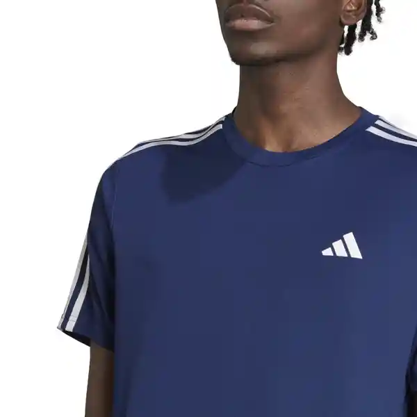 Adidas Camiseta Tr-es Base 3s Para Hombre Azul Talla M