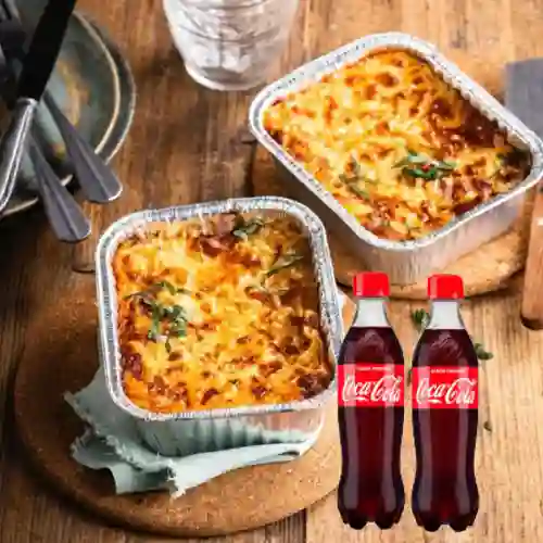 2 Lasagna Bolognesa 350g + Cocacola 400m