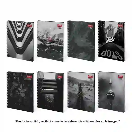 Scribe Cuaderno Tapa Dura Mediano Rayado Argollado 80 Hojas