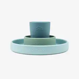 Done By Deer Set Comida Happy Clouds Azul