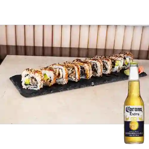 Combo Salmon Skin + Cerveza Corona Bot. 355ml