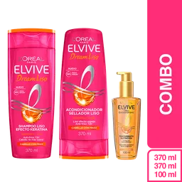 Combo Elvive Dream Liso Shampoo + Acondicionador + Óleo