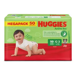 Huggies Pañal Active Sec Etapa 3/G 50 Und
