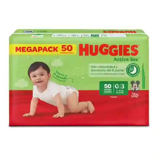 Huggies Pañal Active Sec Etapa 3/G 50 Und