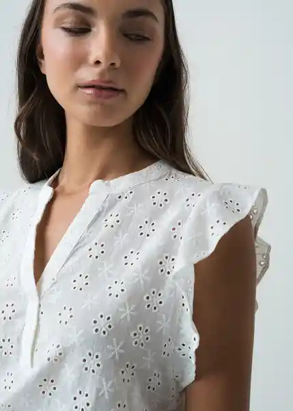 Camisa Zuzin Mujer Crudo Puro Claro Talla M 012G379 Naf Naf