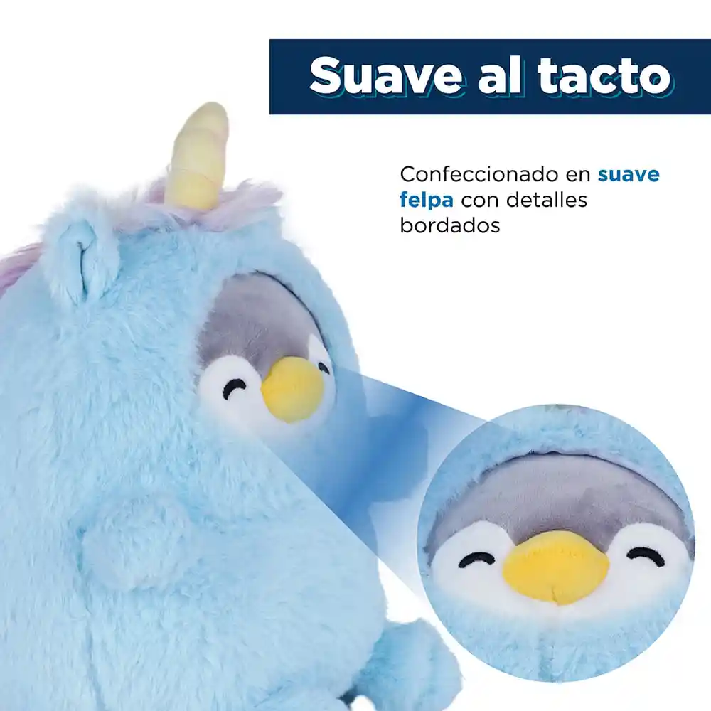 Peluche Mini Family de Unicornio Azul Redondo Pen Miniso