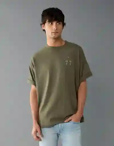 Camiseta Hombre Verde Talla Medium 4597315 American Eagle