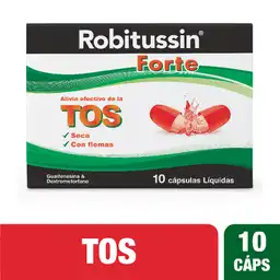 Robitussin Forte Capsula Líquida, X10 Cápsulas