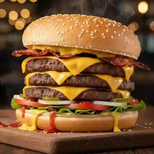 Hamburguesa triple carne