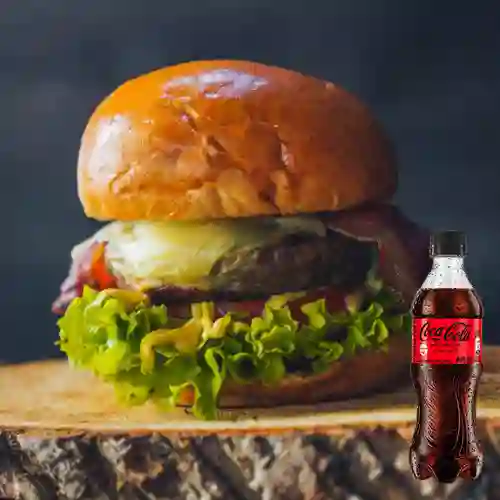 Combo Hamburguesa Res + Coca Cola Sin Azúcar