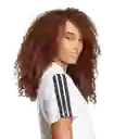 Adidas Camiseta W 3S Manga Corta Lifestyle de Mujer Blanco T M