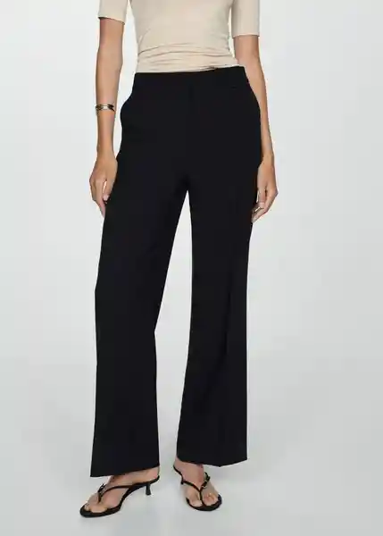 Pantalón Carlos Negro Talla 44 Mujer Mango