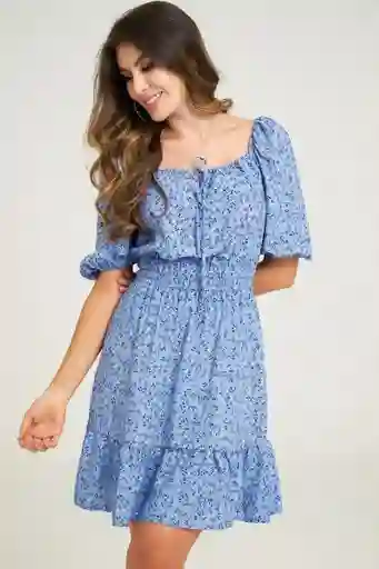 Vestido Florencia Color Azul Hortensia Talla XS Ragged