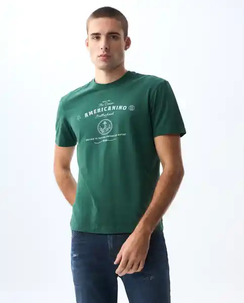 Camiseta Hombre Verde Talla M 841G023_VER195511 Americanino