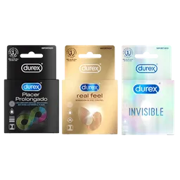 Rappicombo Durex Placer Prolongado + Real Feel + Invisible