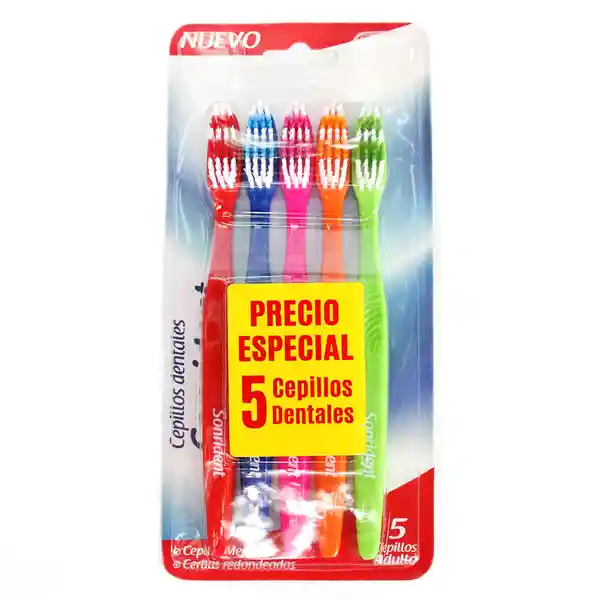 Sonrident Pack Cepillo Dental Mediano Adulto X5