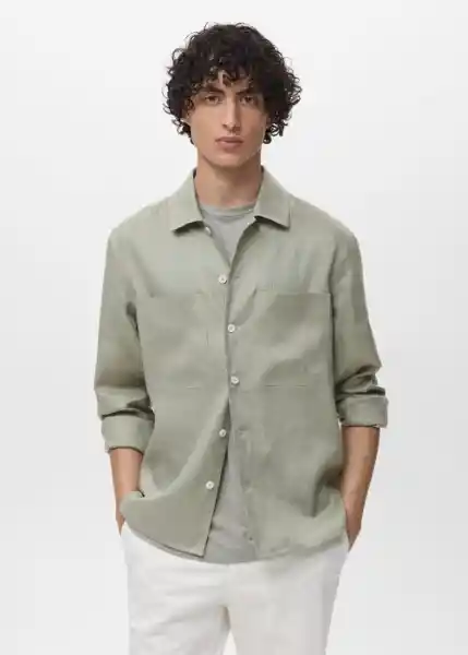 Sobrecamisa Pantin Menta Talla M Hombre Mango