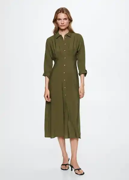 Vestido Ameliel-W Khaki Talla XS Mujer Mango