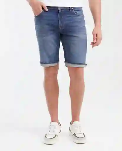 Bermuda Medio Azul Francés Medio Talla 34 Chevignon
