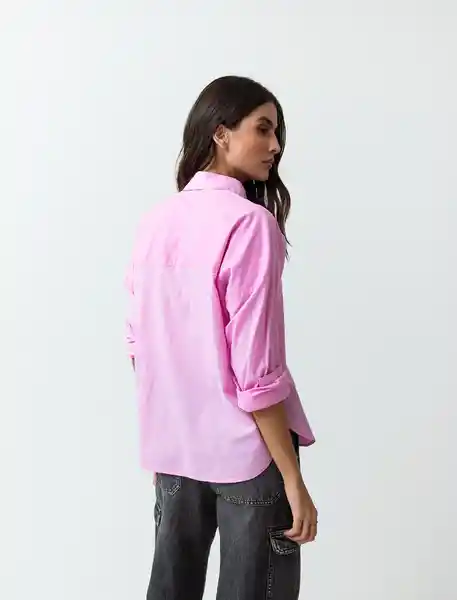 Camisa Dara Mujer Rosa Lila Medio Talla S 413F392 Naf Naf