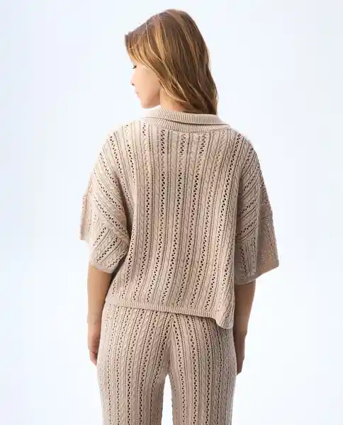 Camiseta Mujer Beige Talla L 601G015_BEI141209 Americanino