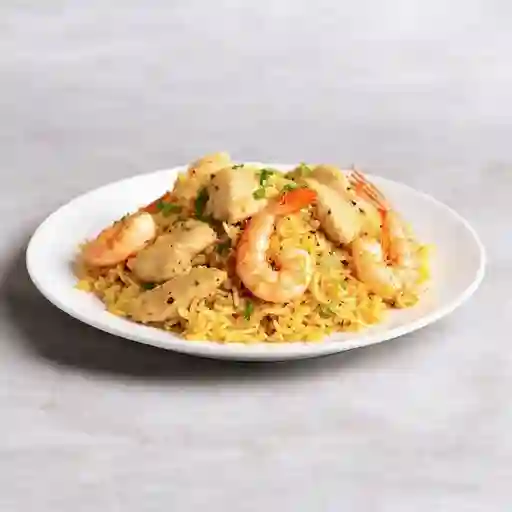 Rice Cooling Con Pollo Y Camarones Frescos
