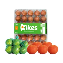 Combo Kikes Amor Que Alimenta Huevos AA Rojos L + Limón