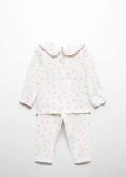 Pijama Camila Off White Talla 70 Niña Mango