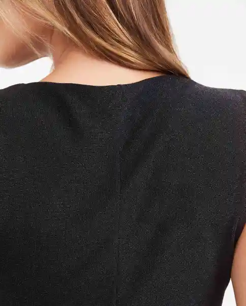 Camiseta Lurex Top Negro Noche Ultraoscuro Talla S Chevignon