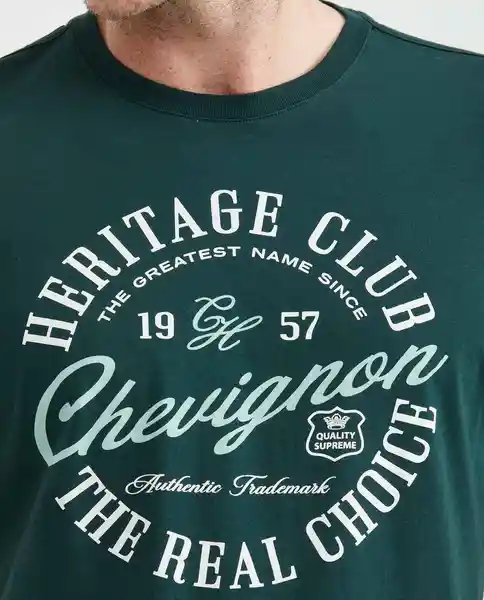 Camiseta Graphic Letters Verde Galloway Ultraoscuro S Chevignon