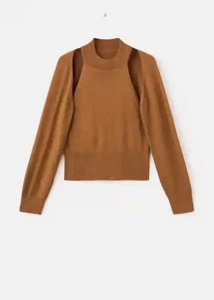 Jersey Double Camel Talla L Mujer Mango