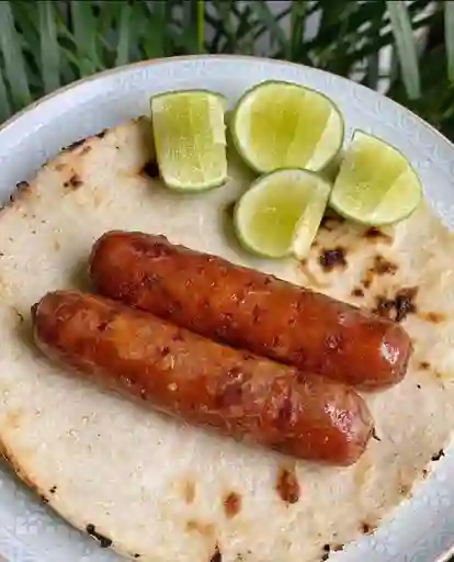 Chorizo con Arepa