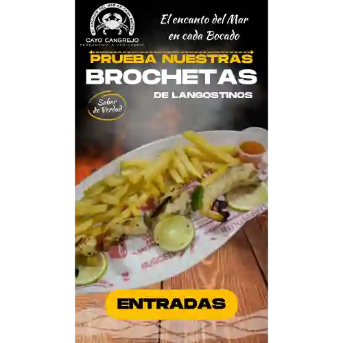 Brochetas de Langostino