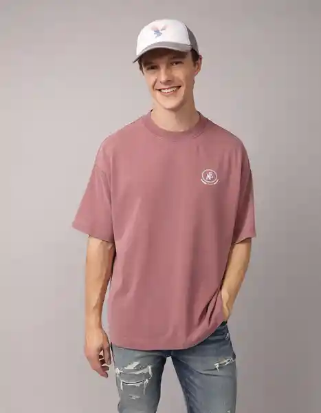Camiseta Hombre Vinotinto Talla Medium 4681614 American Eagle