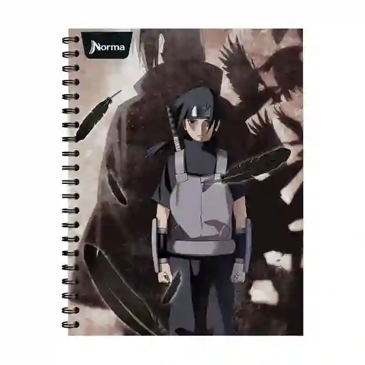 Cuaderno Tapa Dura Naruto Rayado 80 Hojas Argollado Norma