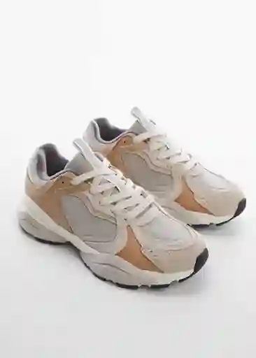 Zapatos Deportiva Clot Beige Talla 40 Mujer Mango