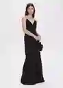 Vestido Lorena Negro Talla XL Mujer Mango