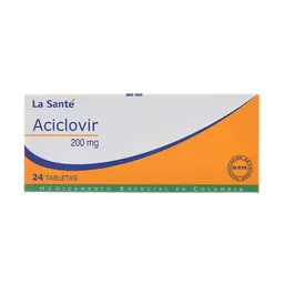 La Santé Aciclovir (200 mg) 24 Tabletas