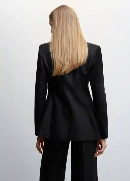 Blazer Americana Smart Negro Talla 18 Mujer Mango