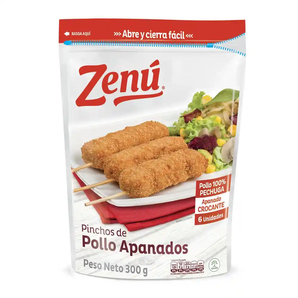 Zenú Pinchos de Pollo Apanados 100% Pechuga