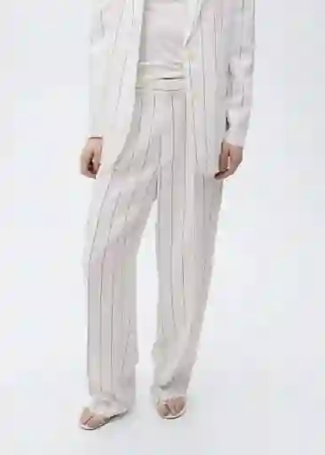 Pantalón Moscova Blanco Talla 38 Mujer Mango