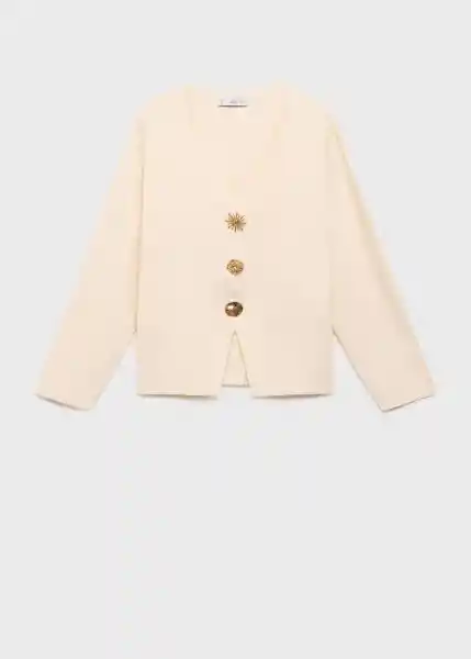 Chaqueta Tonete Crudo Talla S Mujer Mango