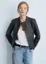 Chaqueta Moto Negro Talla 28 Mujer Mango