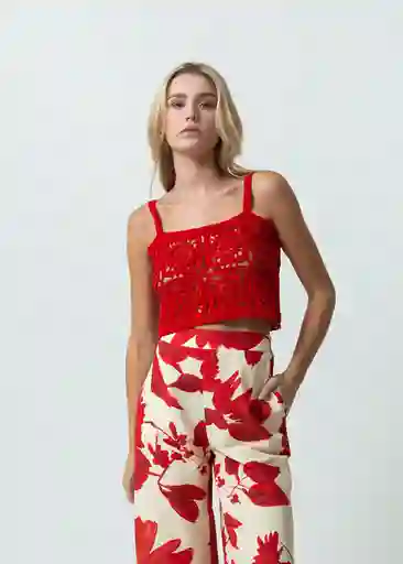 Esqueleto Tejido Mujer Rojo Adrenalina Medio T L 482G038 Naf Naf
